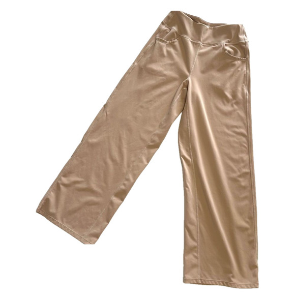 Oalka Wide Leg Pants for Women High Waisted Yoga Pants with Pockets Size M - Picture 1 of 6